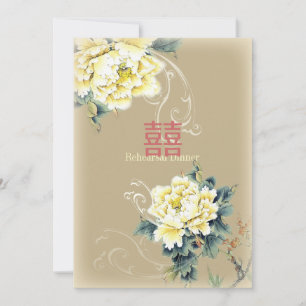 Hochzeit mit Vintager Torte und Blumenzwiebeln Einladung