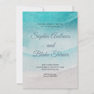 Hochzeit mit Wasser und Sand Einladung