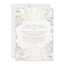 Hochzeit mit weißem Gipskraut und Gold