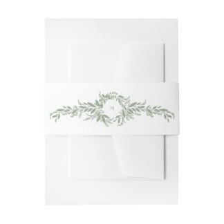 Hochzeit mit weißem Salbei Einladungsbanderole