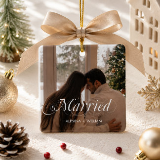 Hochzeit Modern Minimal Elegant Foto Verheiratet Keramikornament