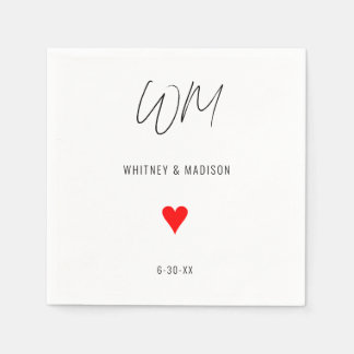 Hochzeit, modern Minimalistisch, Zeitschrift Napki Serviette