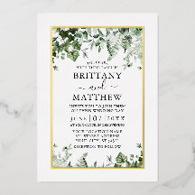 Hochzeit Moderne Elegante Ivy Landschaft Gold
