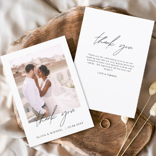 Hochzeit Moderne Minimalistische Dankeskarten