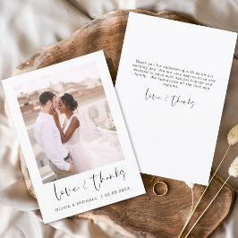 Hochzeit Moderne Minimalistische Dankeskarten