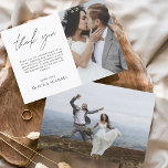 Hochzeit Moderne Minimalistische Dankeskarten Flyer<br><div class="desc">Budget Hochzeit Dankeschön Karten,  die ein Foto auf der Vorder- und Rückseite haben. Die Dankeschön-Karten enthalten eine moderne,  handgeschriebene,  kursive Schriftzeichen-Typografie,  die elegant,  einfach und modern nach Ihrer Hochzeitsfeier zu benutzen sind.</div>