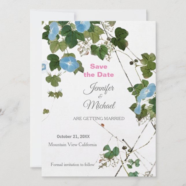 Hochzeit Moderne Minimalistische Schlichte Kalligr Save The Date (Vorderseite)