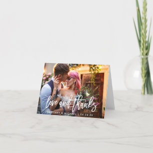 Hochzeit Moderne Pinselschrift Liebe dank Falten H Karte