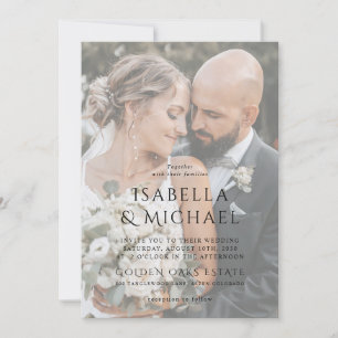 Hochzeit moderner Fotos Einladung
