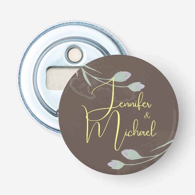 Hochzeit Moderner Minimalistischer Schlichter Kall Flaschenöffner (Vorderseite)