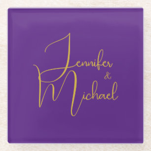 Hochzeit Moderner Minimalistischer Schlichter Kall Glasuntersetzer