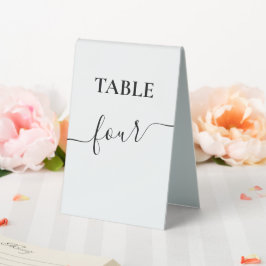 Hochzeit moderner Script-Kalligrafie Tischaufsteller