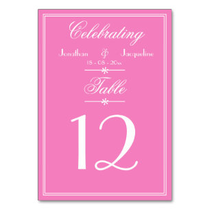 Hochzeit Modernes Design Name Script Chic Cool Pin Tischnummer