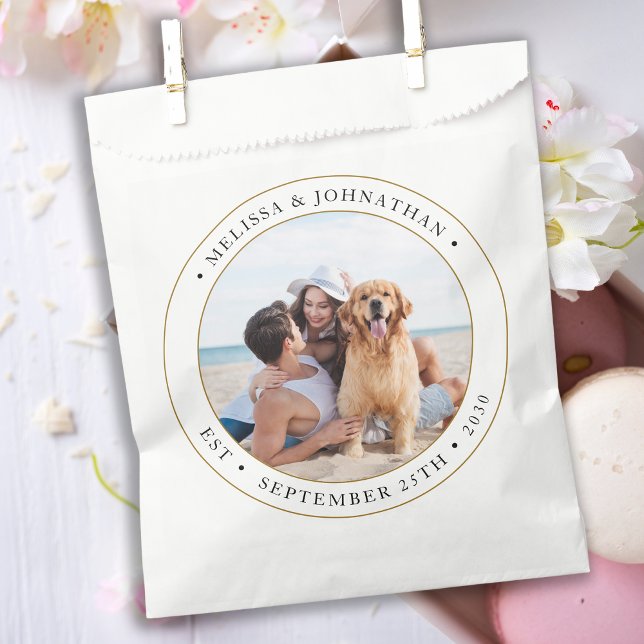 Hochzeit Modernes Personalisiertes Foto Geschenktütchen (Von Creator hochgeladen)