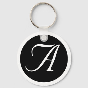 Hochzeit, Monogramm-Schlüsselanhänger Schwarz für  Schlüsselanhänger