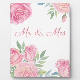 Hochzeit Mr. & Mrs. Empfang Table Plaque Fotoplatte