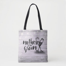 Hochzeit Mutter der Groom Champagne Glass Wood Tasche