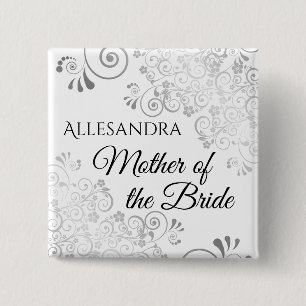 Hochzeit Mutter des Braunamenstempels Silver Button
