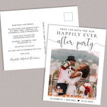 Hochzeit nach dem Party Foto Empfang Save the Date