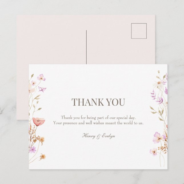 Hochzeit nach der Karte danke (Vorne/Hinten)