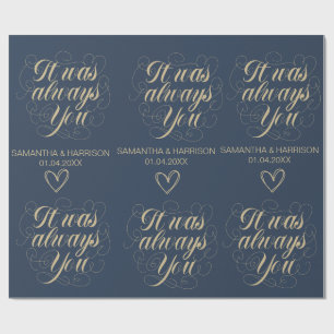 Hochzeit Nautic Gefallen Classic Es war immer du Geschenkpapier