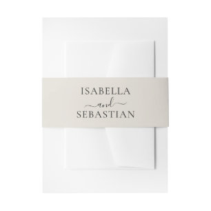 Hochzeit Neutral Creme Einladungsbanderole