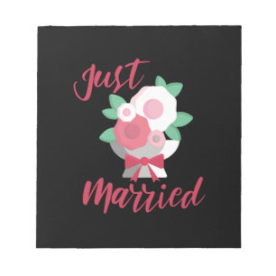 Hochzeit nur verheiratet notizblock