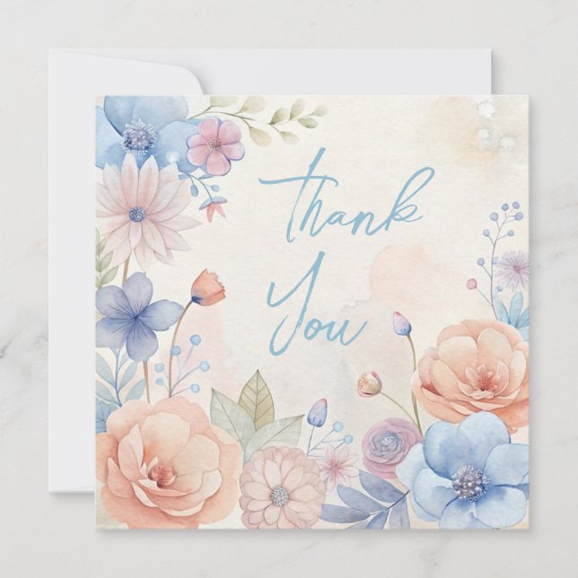 Hochzeit oder Dusche Vielen Dank Karten (Vorderseite)