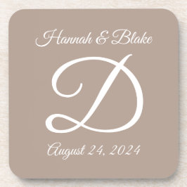 Hochzeit oder Jubiläum harter Kunststoff-Untersetz Getränkeuntersetzer