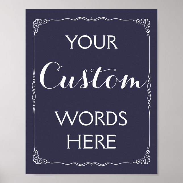 Hochzeit oder Party-Sign machen Ihre eigenen Wünsc Poster (Vorne)