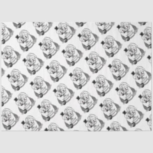 Hochzeit Old English Sheepdogs Bride Groom Gray 1 Seidenpapier
