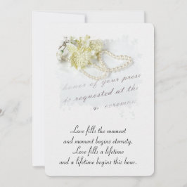 Hochzeit Pearl Heart auf formelle Einladung