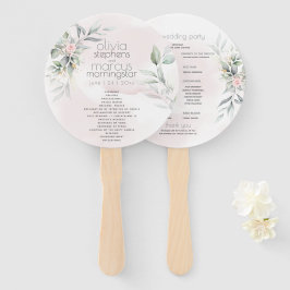 Hochzeit | Pellrosa Blume Silver Sage Blätter Fächer