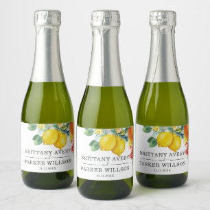 Hochzeit Personalisiert Citrus Watercolor Botanisc