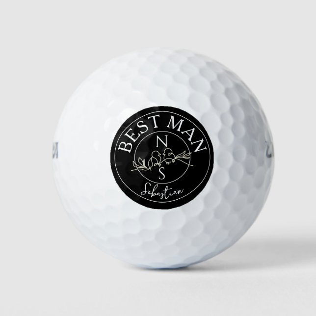 Hochzeit Personalisiert Golfball (Vorderseite)