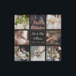 Hochzeit Personalisierte FotoCollage Steinmagnet<br><div class="desc">Personalisieren Sie mit Ihren acht Lieblings-Hochzeit-Fotos,  Namen und besonderen Datum,  um eine einzigartige Foto-Collage,  Erinnerung und Geschenk zu schaffen. Ein schöner Schatz! Sie können den Hintergrund an Ihre Lieblingsfarbe anpassen. Entwickelt von Thisisnotme©</div>
