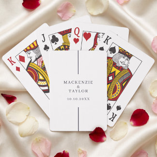 Hochzeit Personalisierter Name und Datum Spielkarten