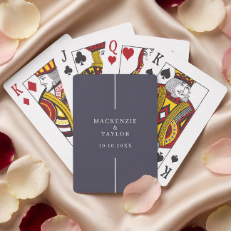 Hochzeit Personalisierter Name und Datum Spielkarten