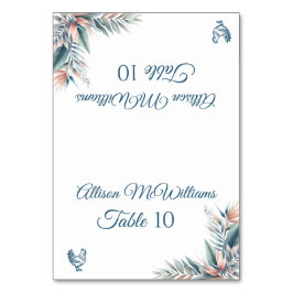 Hochzeit Platzkarte-Tropical Dream-Poultry- Tischnummer