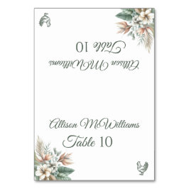 Hochzeit Platzkarte-Tropical Elegance-Poultry- Tischnummer