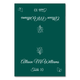 Hochzeit Platzkarte-Wildblume Elegance-Vegetarier- Tischnummer