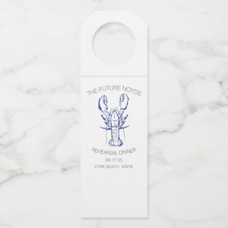 Hochzeit-Probeessen-Sticker für Küstenhummer Flaschenanhänger