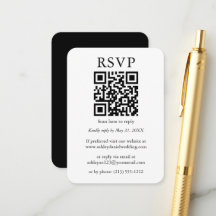 Hochzeit QR Minimalistisch Einfaches Schwarz-weiße