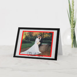 Hochzeit Red Black Foto Vielen Dank Karten