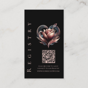 Hochzeit Registry-Modern Blush Rose mit Herz Visitenkarte