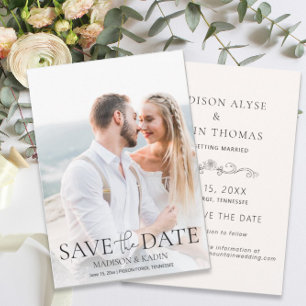 Hochzeit Rett Date Foto Elegantes Skript Save The Date