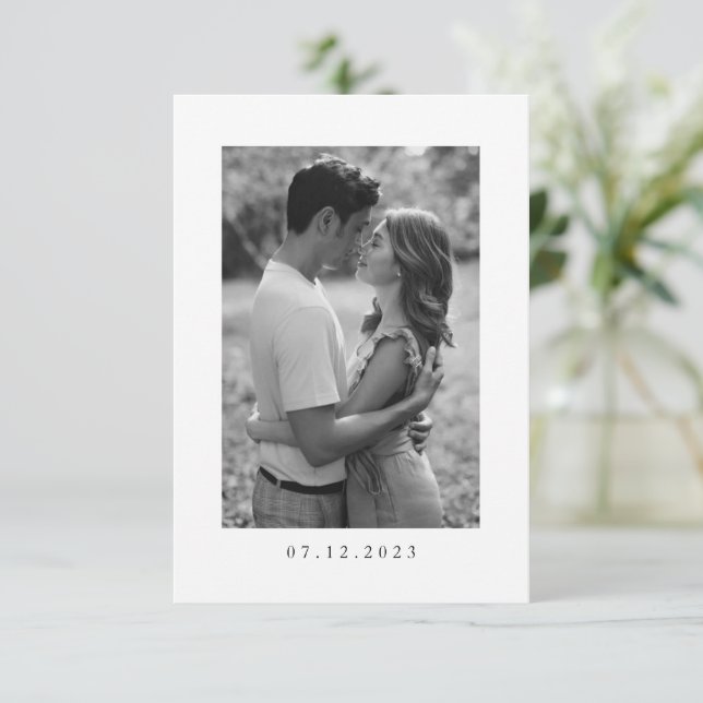 Hochzeit rette die Einladung I Elegante Hochzeit (Stehend Vorderseite)