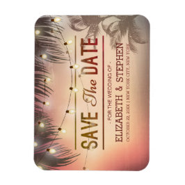Hochzeit retten das Datum Sommer Beach Palm Tree L Magnet
