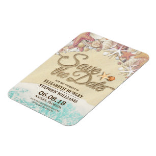 Hochzeit retten Sommersommer Sandstrand Starfish Magnet