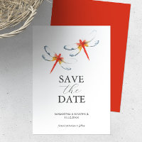 Hochzeit rettet das Datum Roter Dragonfly